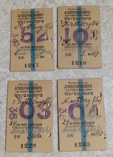 Alte fahrkarte wochenkarte - fahrkarte,