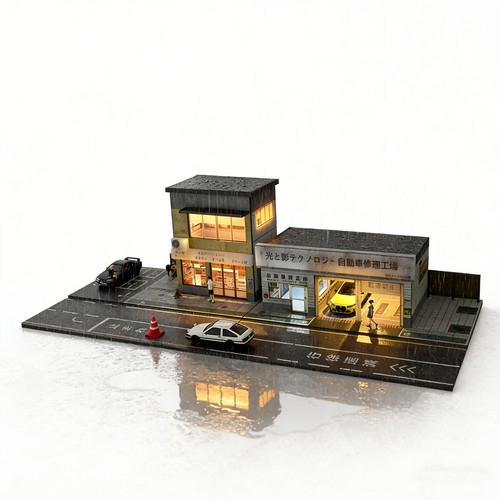 Diorama garagenmodell mit - 1:64,
