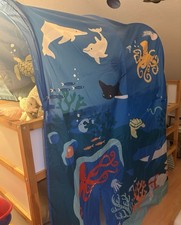 IKEA Kura Hochbett mit Unterwasser Baldachin, Mit Lattenrosten, ohne Matratzen