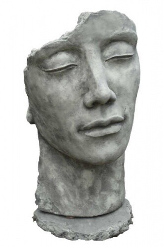 Gartenfigur gesicht mann - gartenfigur, "mann"