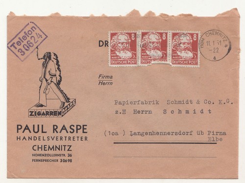 Werbe brief 1951 paul - werbe,