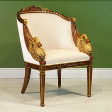 Pair of 2 Mahogany and Gold