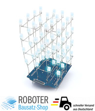 Bausatz 4x4x4 LED Würfel Blau