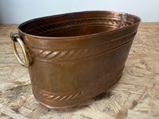 Blumentopf oval Kupfer Messing