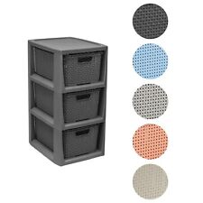 Korbregal 3 Schubladen Standregal Kommode Schrank verschiedene Farbe Branq