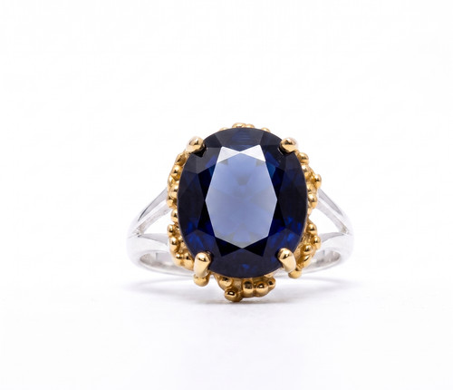 Blau saphir ring - blau,