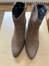 Damen Cowboy Stiefel   Beige