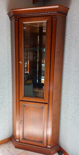 Eckvitrine Selva, Stilmöbel kirsch dunkel, 210/60/60, Esszimmer 
