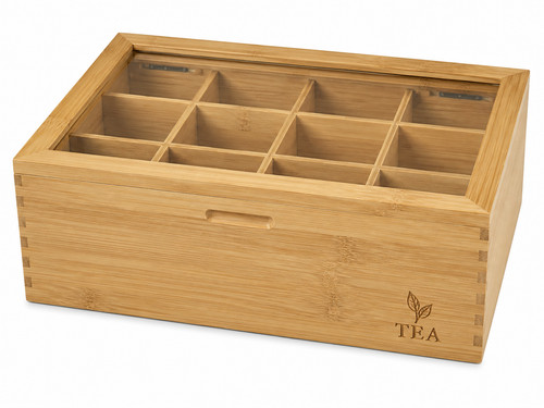 Teebox bambus mit sichtfenster - teebox,