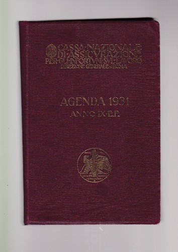 Agenda 1931 nationale kasse - agenda,