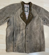 Meindl Herren Lederjacke Sakko Gr 50 M L Tracht Janker Braun Grün Jacke Bayern