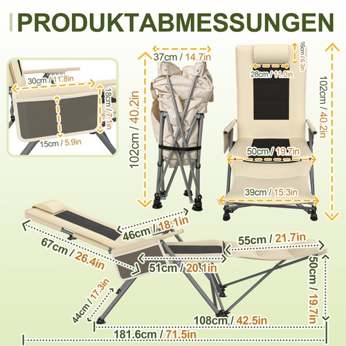 Faltstuhl outdoor loungesessel - faltstuhl, outdoor-loungesessel