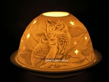 Starlight Windlicht Nr. 246, Eulen, Porzellan Windlicht