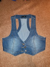 ONLY kurze Weste Jeans Jeansweste blau light blue 38 Vanessa Cropped Waistcoat