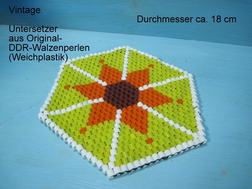 Ddr walzenperlen untersetzer - ddr,