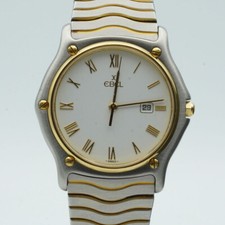 EBEL HERREN UHR  STAHL/750 GOLD 34MM SPORT CLASSIQUE TOP QUARTZ 183909 E309