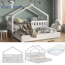 Kinderbett Babybett Hausbett Gästebett Lattenrost 160x80 Design VitaliSpa