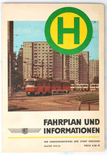Verkehrsbetriebe Dresden -Kursbuch- Fahrplan  1975/76 - S-Bahn, Straßenbahn, Bus