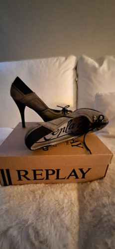 Replay damen pumps leder - damen, grau