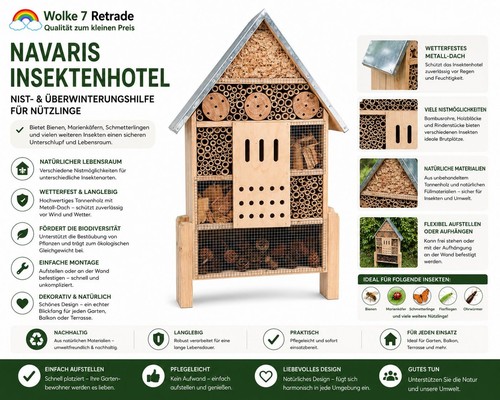 Großes insektenhotel 57cm - insektenhotel,