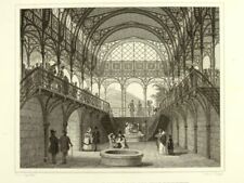  BAD KISSINGEN DER EISERNE  PAVILLON 1 Orig.Stahlstich Poppel 1843