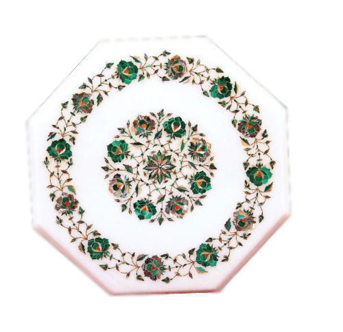 Marmor eck tischplatte - 12",