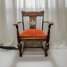 1 von 2 Esszimmer Armlehnstuhl Eiche massiv Art Deco Bauhaus Antik