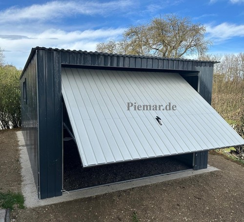 Blechgarage 5x6x2 14m - blechgarage, 3,5x6x2,14m