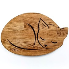 Katze Schneidebrett Schneiden Servieren Brot - Eiche - Katzenliebhaber Geschenk - Arboretum UK