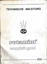 Spielanleitung Schaltplan Geldspielautomat Rotamint exquisit gold