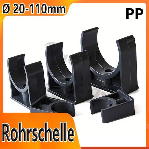 Rohrschelle schwarz clip - schwarz,