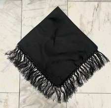 Edles Seiden Dirndl-Trachtentuch 75 x 75 cm Schwarz / Dirndeltuch