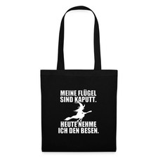 Hexe Mit Besen Lustiger Spruch Halloween Stoffbeutel