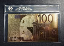 100 Euro Gold Banknote