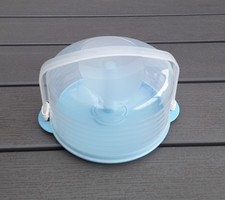 Tupperware mini Tortenbehälter Wiener Walzer für CD's transparent/türkis Tupper 