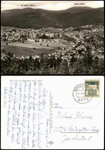 Ansichtskarte bodenmais blick - ansichtskarte,