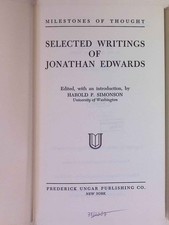 Selected Writings of Jonathan Edwards Milestones of Thought. Simonson, Harold P.