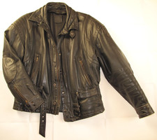 Robuste Motorrad Lederjacke + Innenfutter Herren  Gr. L  - schwarz - TOP ZUSTAND