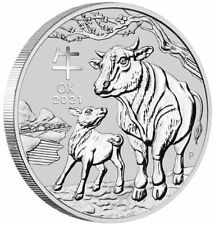 Lunar 3 III - Ochsen - 2 Unzen Silber Silbermünze 2 oz Jahrgang 2021 inkl Kapsel