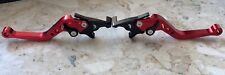 1Paar Doppelbremshebel in Rot, CNC Aluminiumlegierung für Motorroller,Elektrorad