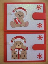 3D-Geldgeschenk-Grusskarte °Schlitten mit Geschenken° Weihnachten Handarbeit