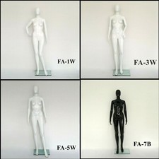 NEU Weiblich Kunststoff gesichtslos Eierkopf Schaufensterpuppe Ganzkörper Hochglanz Oberfläche Retai