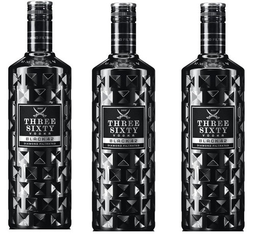 Flaschen three sixty black - three,