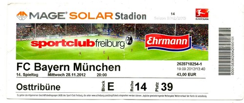 Ticket freiburg bayern - sc,