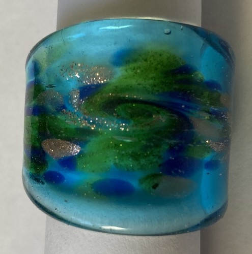 Unikat glasring aquamarine - unikat,