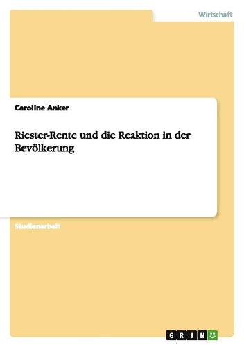 Riester rente und die - die, reaktion