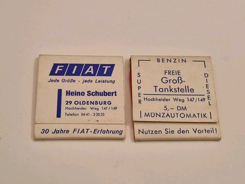 Streichholzheftchen fiat - 2, streichholzheftchen,