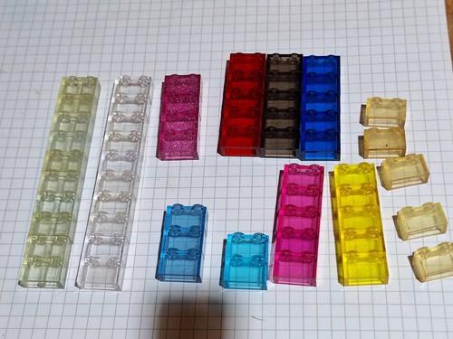 Lego 1x2 hoch transparent 3065