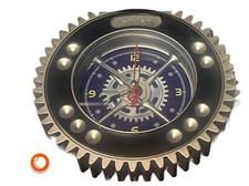 1990er Werkstatt Wanduhr 20cm als Zahnrad Schleichgang Quartz Wanduhr