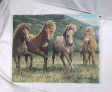 Ölbild 50 X 40 Leinwand Pferd